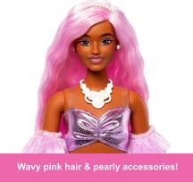 lele barbie - Mattel Barbie Deluxe Fashionistas lėlė rožiniais plaukais (HYV25), 29 cm - 3 nuotrauka