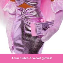 lele barbie - Mattel Barbie Deluxe Fashionistas lėlė rožiniais plaukais (HYV25), 29 cm - 4 nuotrauka