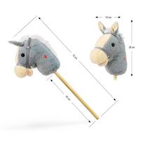 hobby horsing - Milly Mally Hobby arklys ant lazdos, pilkas (Grey) - 2 nuotrauka