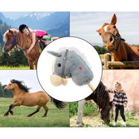hobby horsing - Milly Mally Hobby arklys ant lazdos, pilkas (Grey) - 3 nuotrauka