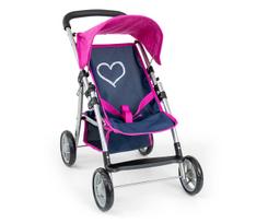 vezimeliai milli - Milly Mally Lėlių vežimėlis Natalie Prestige 4751, mėlyna/rožinė (Navy/Pink) - 5 nuotrauka