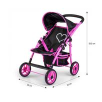 vezimeliai milli - Milly Mally lėlių vežimėlis Natalie Prestige, juodas (Black) - 2 nuotrauka