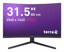 lenktas monitorius - TERRA 3285W HA 31.5", VA, QHD, lenktas, juodas - 2 nuotrauka