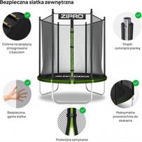 batutas senukai - Batutas Zipro Jump Pro Out, 127 cm, su tinklu - 2 nuotrauka