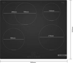 hob induction - BOSCH PIF61ABB5E - 2 nuotrauka