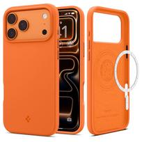 telefonu deklai iphone silikoniniai - Spigen Silicone Fit Mag MagSafe Case for iPhone 17 Pro Max - Orange - 1 nuotrauka
