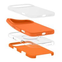 telefonu deklai iphone silikoniniai - Spigen Silicone Fit Mag MagSafe Case for iPhone 17 Pro Max - Orange - 2 nuotrauka