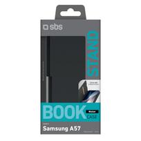 atverciamas telefonas - SBS Wallet Smooth Case for Samsung Galaxy A57 with Flip - Black - 2 nuotrauka