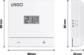 sildymo kilimelis - Engo EASY belaidis termostatas, balta (White) - 3 nuotrauka
