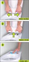 sedyne - Fala 75470 lėtai nusileidžiantis unitazo dangtis, balta (White) - 2 nuotrauka