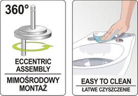 sedyne - Fala 75470 lėtai nusileidžiantis unitazo dangtis, balta (White) - 5 nuotrauka