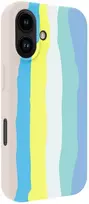 Evelatus Apple iPhone 16 Multi-Colored Silicone Case With MagSafe Beige Cream