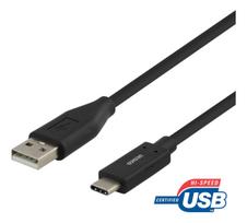usb c pakrovejas - DELTACO USB 2.0 "C-A", 0.5m, juodas / USBC-1003M - 3 nuotrauka
