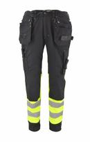 Darbo kelnės vyrams AWTools AW02615, juoda sp./geltona sp., 3XL dydis