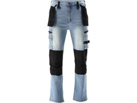 Darbo kelnės vyrams Yato Stretch YT-79071, juoda sp./žydra sp., M dydis