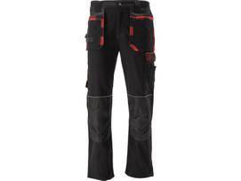 Darbo kelnės vyrams Yato Rebar YT-79365, juoda sp./raudona sp., 2XL dydis