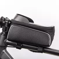 TFO TelForceone Neperšlampamas dviračių rėmo krepšys su ekranuotu telefono laikikliu Model02 Juodas (Black)