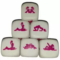 Diablo Picante Kamasutra Dice Game for Girls - 30mm Baltas Fun Cube