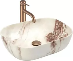 Rea Belinda praustuvas ant stalo, smėlio matinė (Matte Beige)