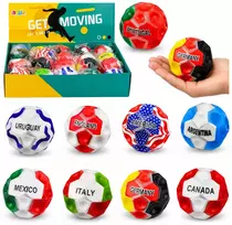 Lean Toys antistresinis kamuoliukas su vėliavų motyvais ir įdubimais, įvairiaspalvis, 7 cm
