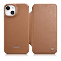iphone 14 leather case - iCarer CE Premium Leather Folio Case iPhone 14 Plus Magnetic Flip Leather Folio Case MagSafe Brown - 1 nuotrauka