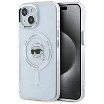 Karl Lagerfeld IML Metal Karl Head MagSafe Case for iPhone 15 White