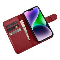 iphone 14 leather case - iCarer Wallet Case 2in1 Cover iPhone 14 Plus Anti-RFID Leather Flip Cover Red (WMI14220727-RD) - 3 nuotrauka