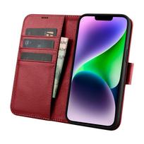 iphone 14 leather case - iCarer Wallet Case 2in1 Cover iPhone 14 Plus Anti-RFID Leather Flip Cover Red (WMI14220727-RD) - 6 nuotrauka