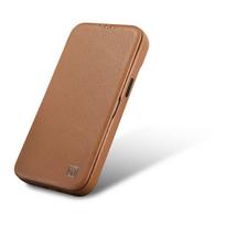 iphone 14 leather case - iCarer CE Premium Leather Folio Case iPhone 14 Plus Magnetic Flip Leather Folio Case MagSafe Brown - 4 nuotrauka