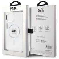 15 iphone telefonas baltas - Karl Lagerfeld IML Metal Karl Head MagSafe Case for iPhone 15 White - 2 nuotrauka
