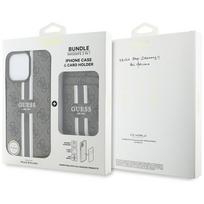 guess pinigines - Guess 4G Stripes case with Magsafe wallet for iPhone 16 Pro Max brown - 2 nuotrauka