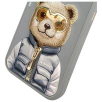 iphone 15 pro telefonai - Nimmy Cool&Cute 2.0 Bear Case for iPhone 15 Pro - Gray - 5 nuotrauka