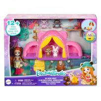 tentai stovyklavietei - Figūrėlių rinkinys, išvyka su palapine Mattel Enchantimals Enchantimals Tent Camping, 12 vnt., įvairių spalvų - 2 nuotrauka
