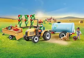 vandens cisternos - Playmobil Country Tractor With Trailer and Water Tank 71442 - 2 nuotrauka