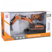 sviesos efektai - Jokomisiada RC ekskavatorius su dūmų efektu ir LED šviesa, Oranžinė (Orange) RC0698 - 2 nuotrauka