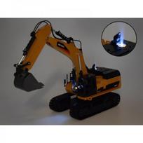 sviesos efektai - Jokomisiada RC ekskavatorius su dūmų efektu ir LED šviesa, Oranžinė (Orange) RC0698 - 3 nuotrauka