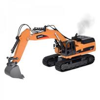 sviesos efektai - Jokomisiada RC ekskavatorius su dūmų efektu ir LED šviesa, Oranžinė (Orange) RC0698 - 8 nuotrauka