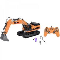 sviesos efektai - Jokomisiada RC ekskavatorius su dūmų efektu ir LED šviesa, Oranžinė (Orange) RC0698 - 14 nuotrauka