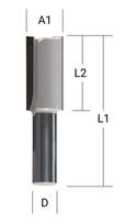 freza apvalinimo - Makita D-67810 Kotinė freza"flute" 2, 8,0x19,0 mm/ 51mm, 8mm Kotelio skersmuo - 3 nuotrauka