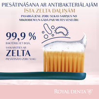 royal denta -  ROYAL DENTA dantų šepetėlis GOLD SUPER SOFT, 1 vnt. - 4 nuotrauka