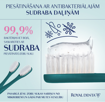 royal denta - ROYAL DENTA dantų šepetukas SILVER MEDIUM, 1 vnt. - 4 nuotrauka