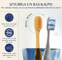 royal denta - ROYAL DENTA dantų šepetėlis GOLD MEDIUM, 1 vnt. - 5 nuotrauka