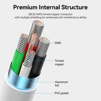 usb type c laidas - CABLE USB-C TO USB2.0/1.5M WHITE CTHWG VENTION - 13 nuotrauka