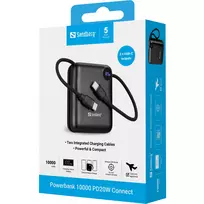 powerbank 20w - Sandberg Powerbank 10000 PD20W Connect, 10000 mAh, juodas - 2 nuotrauka