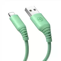 lightning to usb a cable - Tellur Silicone USB to Lightning cable 3A, 1m, green - 3 nuotrauka