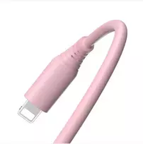 lightning to usb a cable - Tellur Silicone USB to Lightning cable 3A, 1m, pink - 2 nuotrauka