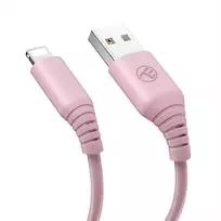 lightning to usb a cable - Tellur Silicone USB to Lightning cable 3A, 1m, pink - 3 nuotrauka
