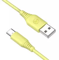 type c to usb 3.1 cable - Tellur Silicone USB to Type-C cable 3A, 1m, yellow - 2 nuotrauka