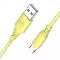 type c to usb 3.1 cable - Tellur Silicone USB to Type-C cable 3A, 1m, yellow - 3 nuotrauka
