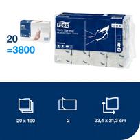 tork multifold h2 - TORK XPRESS Multifold 471146, 2 sl., 23,4 x 21,3 cm, balta sp. su lapų raštais - 8 nuotrauka
